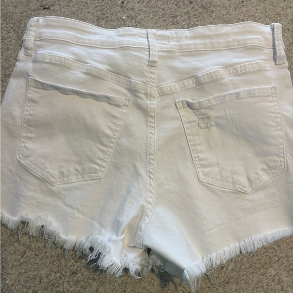 Kut from the Kloth White Frayed Jean Shorts - Picture 3 of 3
